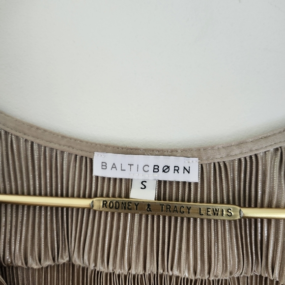 Baltic Born Athena Pleated Maxi Dress Gold - Picture 6 of 8